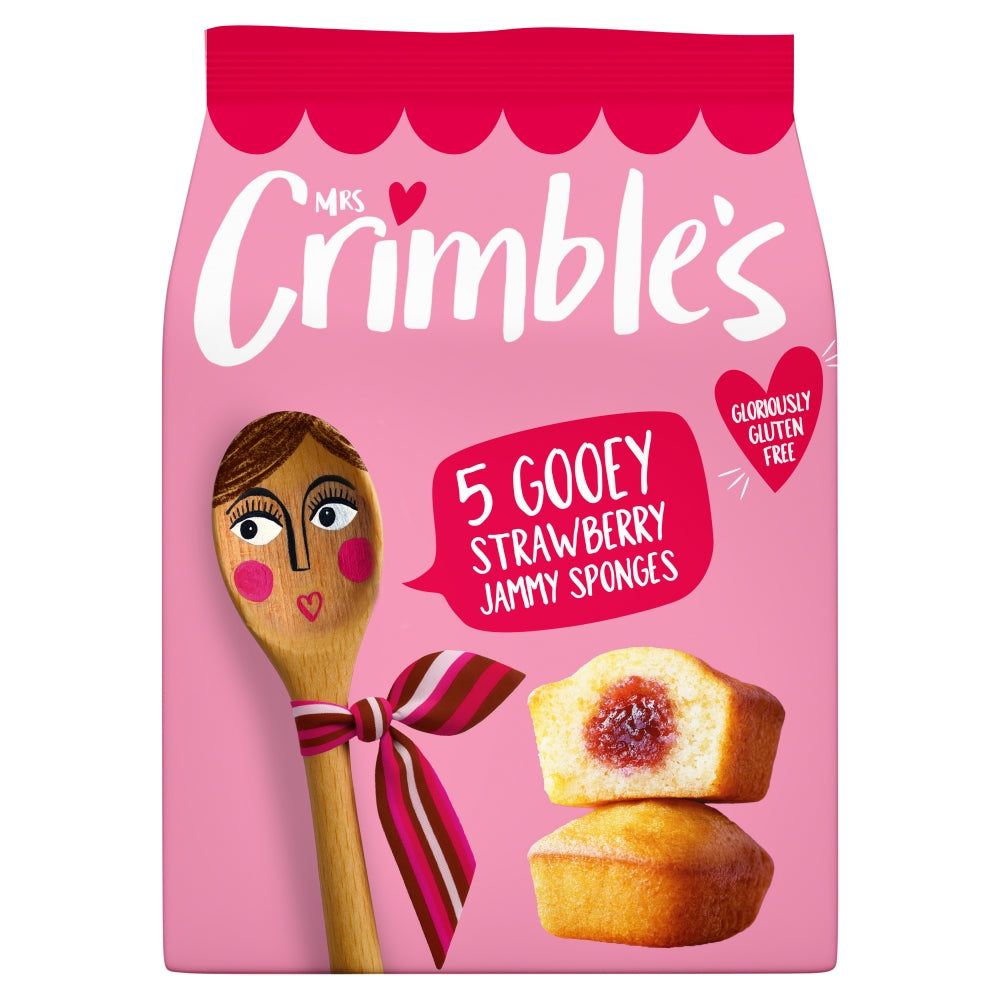 5 Gloriously Gooey Strawberry Sponge Cakes with Filling 175g